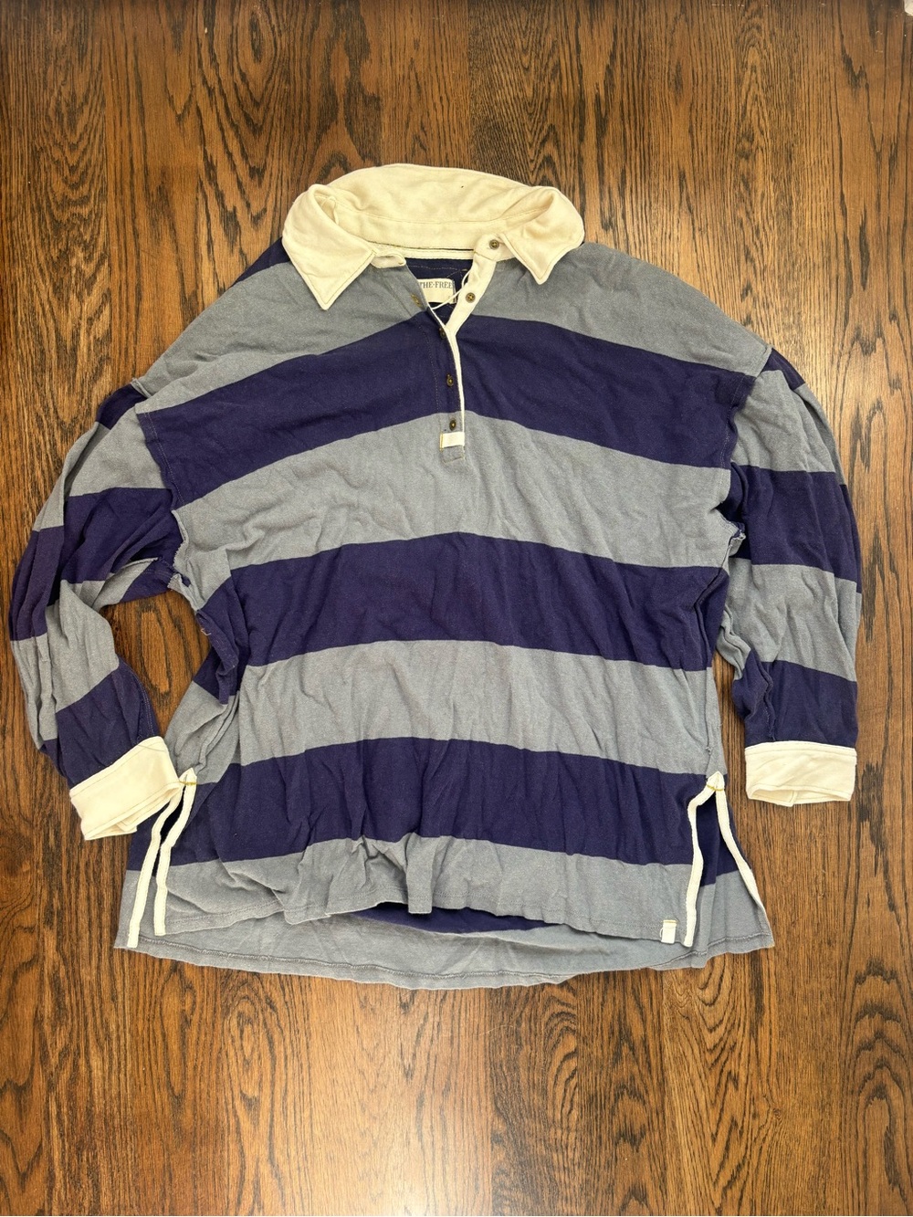 Free People Oversize Rugby Shirt - Picture 2 of 4